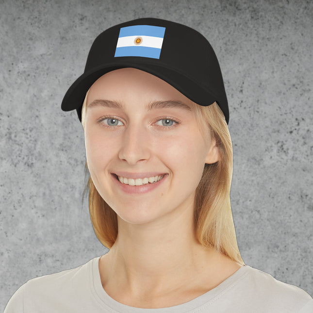 Argentina flag baseball cap featuring DTF print of Argentine national symbols.