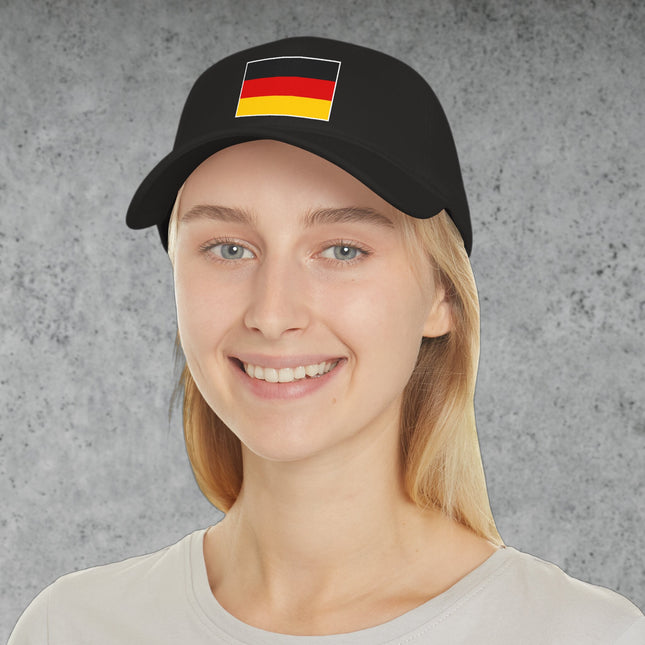 German flag baseball cap featuring black, red, and gold German Deutschland colors.