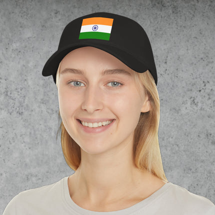 Indian flag baseball cap featuring Ashoka Chakra print for patriotic Indian style.