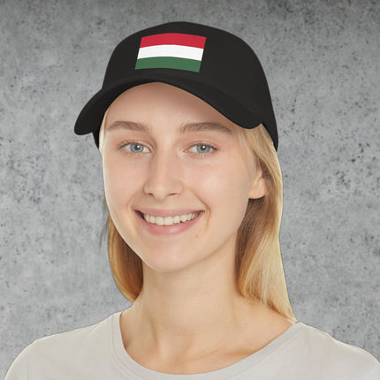 Red, white, and green Hungarian flag baseball cap featuring the national colors.