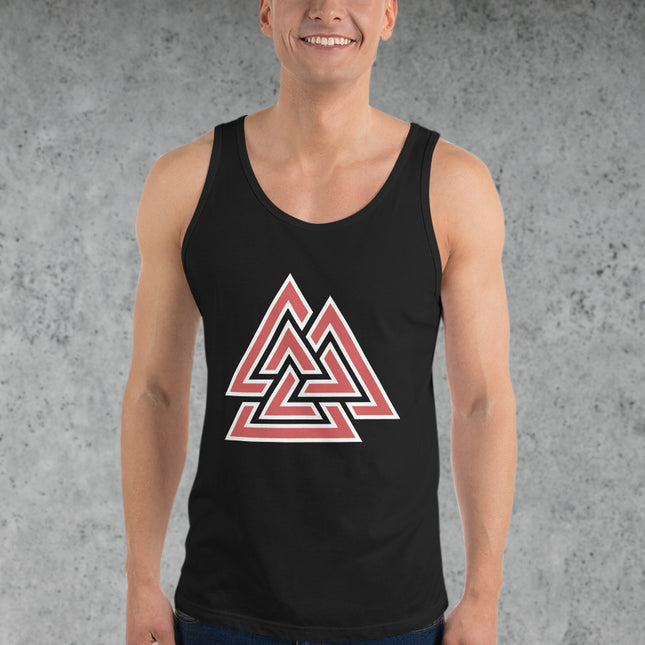 Valknut Red Norse Mythology Tank Top | Viking Symbol Unisex Shirt Valknut