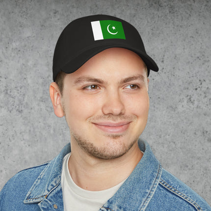 Pakistan flag baseball cap featuring national patriotic symbol DTF print design.