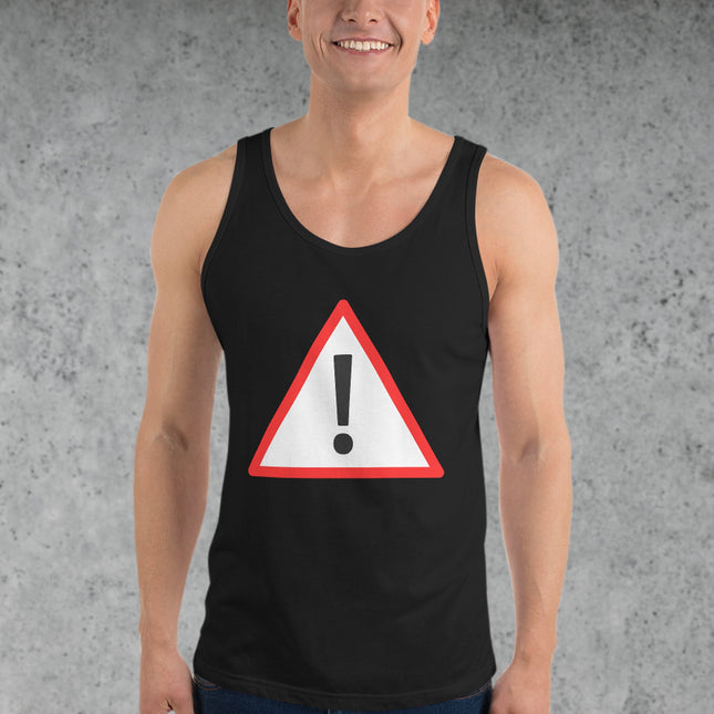 Danger Sign Exclamation Mark Tank Top | Warning Symbol Graphic Tee Danger