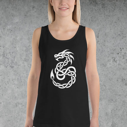 Knotwork Dragon Tank Top | Celtic Mythical Creature Symbol Unisex Shirt Dragon