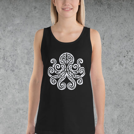 Tribal Octopus Tank Top | Celtic Knot Swirl Marine Animal Graphic Shirt Octopus