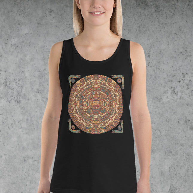 Mayan Calendar Tank Top | Ancient Mesoamerican Art Graphic Shirt