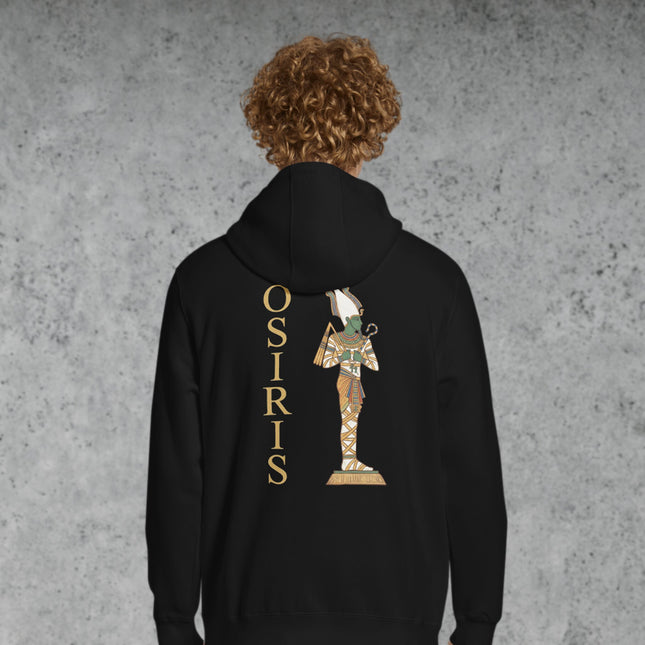 Osiris Back Print Hoodie | Egyptian God Ancient Mythology Pullover Fleece