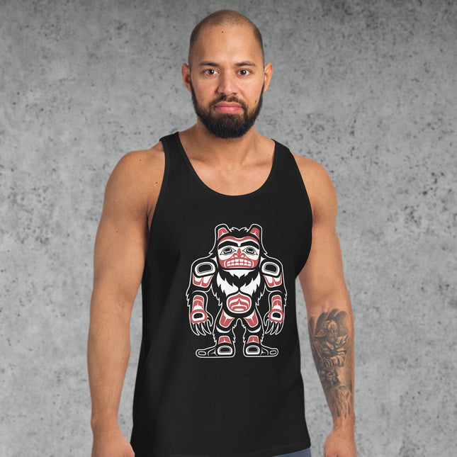 Formline Bigfoot Sasquatch Tank Top | PNW Indigenous Art Shirt Sasquatch
