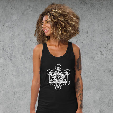 Metatron's Cube Sacred Geometry Tank Top | Spiritual Geometric Shirt Cube