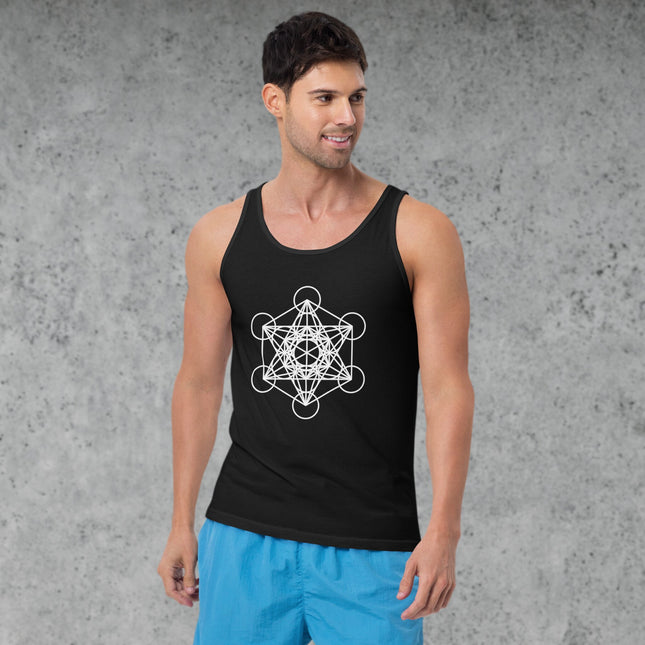 Metatron's Cube Sacred Geometry Tank Top | Spiritual Geometric Shirt Cube