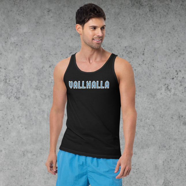Valhalla Norse Viking Mythology Tank Top | Bold Text Graphic Shirt Text