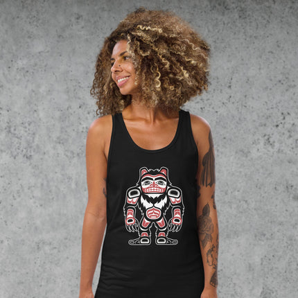 Formline Bigfoot Sasquatch Tank Top | PNW Indigenous Art Shirt Sasquatch