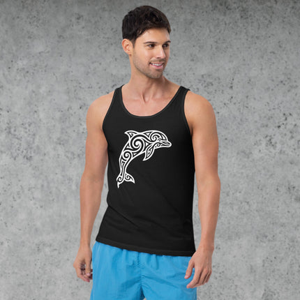 Tribal Dolphin Tank Top | Celtic Style Ocean Marine Life Tee Dolphin