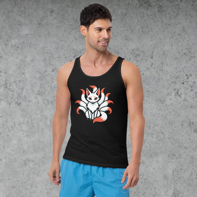 Nine-Tailed Fox Kitsune Tank Top | Japanese Mythology Graphic Tee Fox
