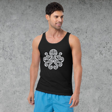Tribal Octopus Tank Top | Celtic Knot Swirl Marine Animal Graphic Shirt Octopus