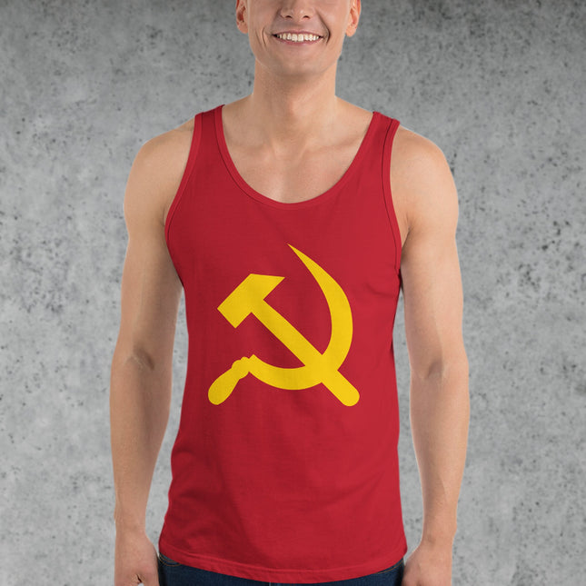 Hammer & Sickle Tank Top | Communist USSR Socialist Symbol Shirt Sickle