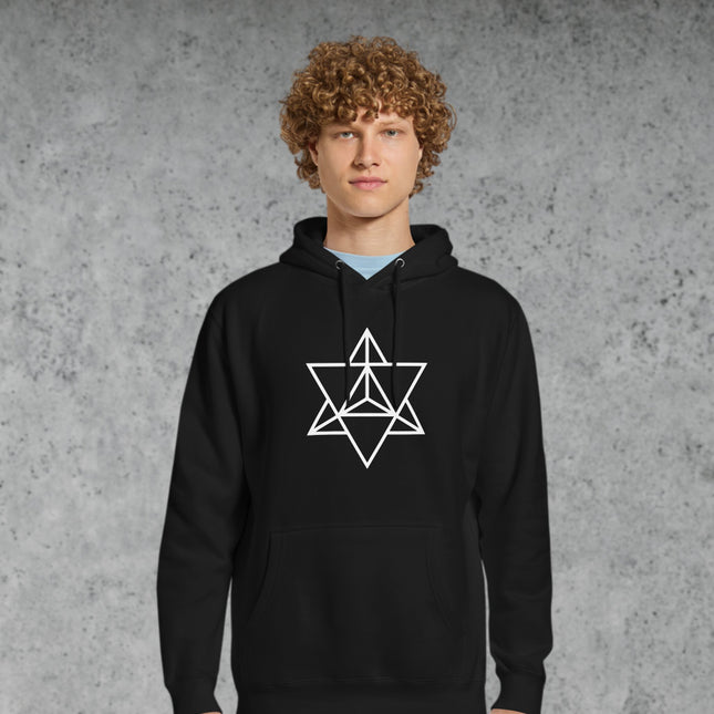 Merkaba Graphic Hoodie | Sacred Geometry Graphic Unisex Pullover Fleece