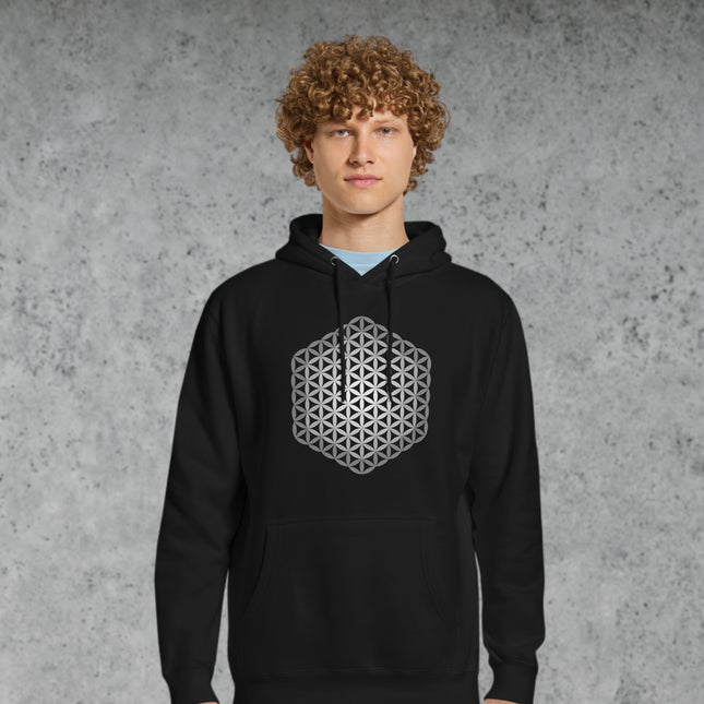 Flower of Life Graphic Hoodie | Sacred Geometry Graphic Unisex Pullover