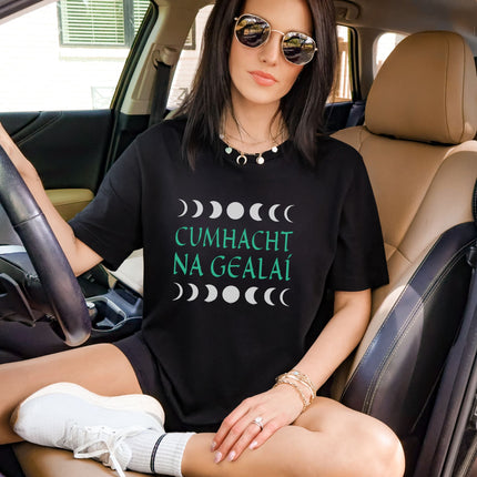 Cumhacht na Gealaí Irish Lunar Phases T-Shirt |  Power of the Moon Tee