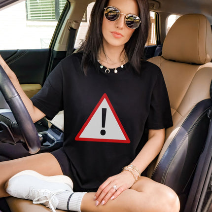 Exclamation Mark Warning Sign T-Shirt | Hazard Caution Symbol Tee Shirt