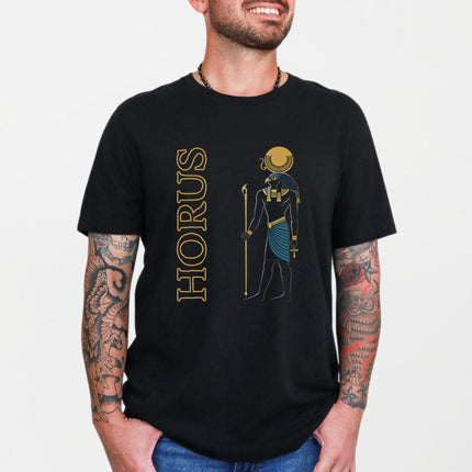 Horus Egyptian God T-Shirt | Ancient Egypt Mythology Graphic Print Tee Shirt