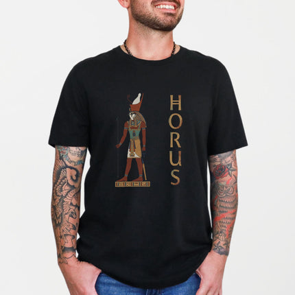 Egyptian God Horus T-Shirt | Ancient Egypt Mythology Falcon Head Graphic