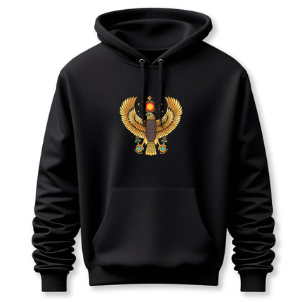 Egyptian God Ra Falcon Hoodie | Egyptian Art Graphic Unisex Pullover V2