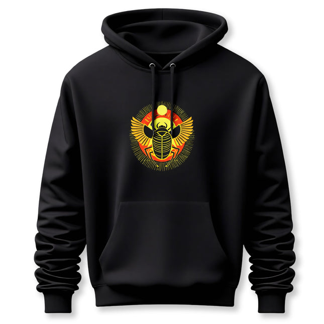 Egyptian Khepri Scarab Hoodie with Wings | Ancient Egypt Unisex Pullover V2