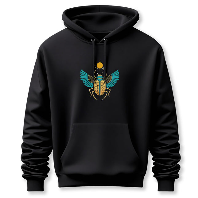 Egyptian Scarab Beetle Hoodie | Khepri Sun Graphic V3