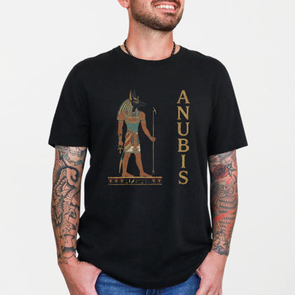 Anubis Jackal God T-Shirt | Ancient Egyptian Mythology Graphic Tee Shirt