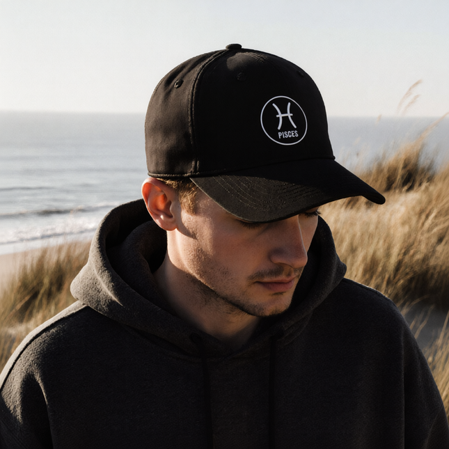 Embroidered hat with Pisces Zodiac Graphic V2