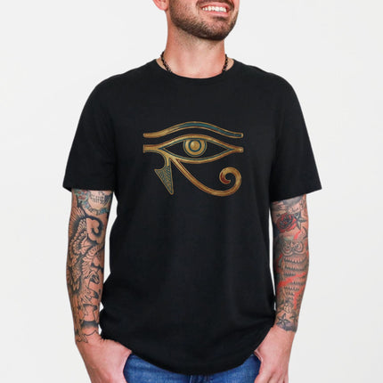 Golden Eye of Horus T-Shirt | Egyptian Mythology Symbol Unisex Tee Shirt