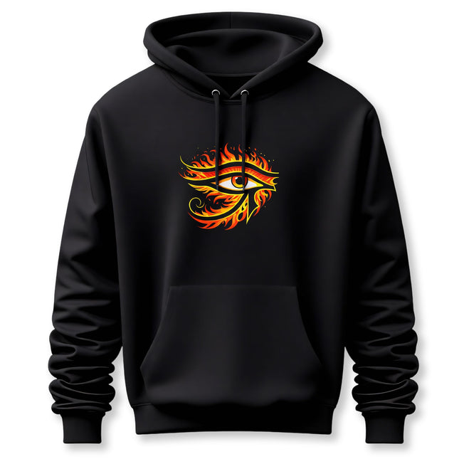 Eye of Ra Fiery Hoodie | Ancient Egyptian Sun God Symbol Unisex Pullover V3