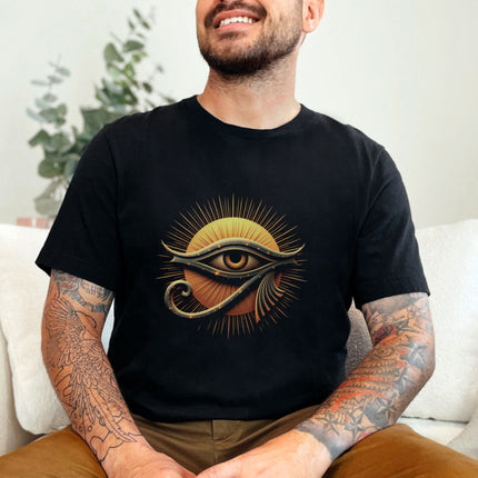 Eye of Ra Sun T-Shirt | Ancient Egyptian Symbol Graphic Print Tee Shirt Design