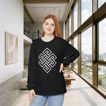 Endless Knot Long Sleeve T-Shirt | Interwoven Geometric Symbol Tee