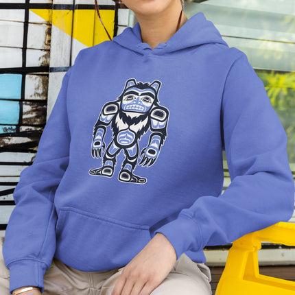 Haida Sasquatch Hoodie | Bigfoot First Nations Art Unisex Pullover Hoodie