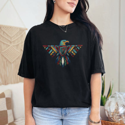 Native American Thunderbird Tee  - Geometric Eagle Graphic Tee