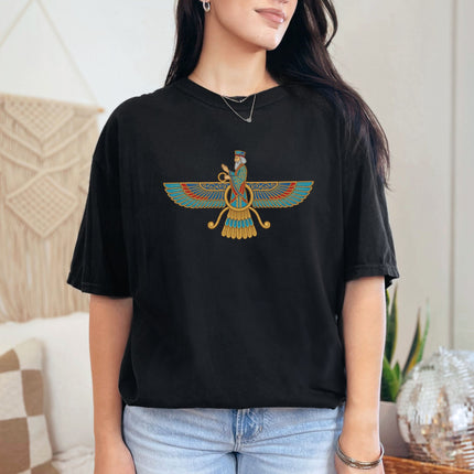 Faravahar Ancient Persian Symbol T-Shirt | Zoroastrianism Graphic Tee