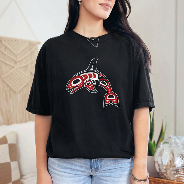 Pacific Northwest Orca T-Shirt - Native Formline Killer Whale Graphic Tee