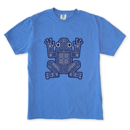 Ancient Mayan Frog Geometric Symbol T-Shirt | Tribal Art Tee | Comfort Colors