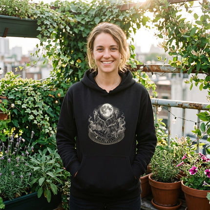 Wolf Moon Howling Wolves Graphic Hoodie - Canine Spirit