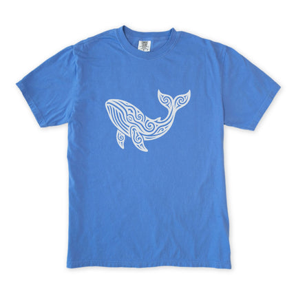 Intricate Tribal Whale T-Shirt | Ocean Animal Graphic Tee | Comfort Colors
