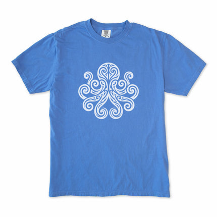 Tribal octopus kraken graphic tee featuring celtic swirl tentacles on a comfortable t-shirt.