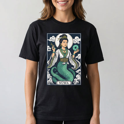 Nüwa Serpent Goddess T-Shirt | Chinese Mythology Mythical Graphic | V1