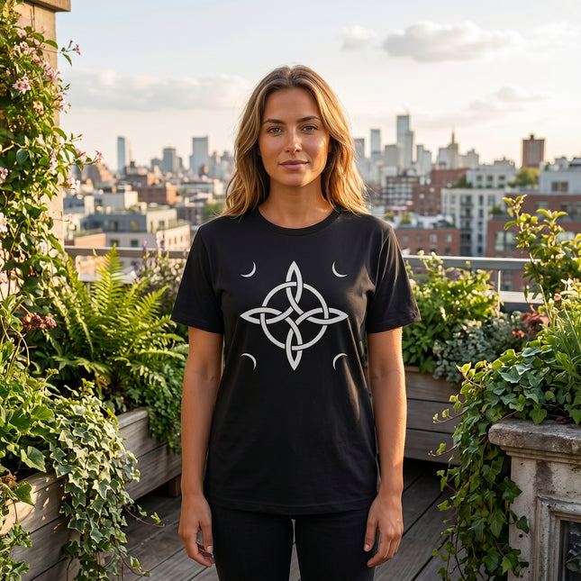 Witch's Knot Moon Goddess T-Shirt | Pagan Witchcraft Unisex Graphic Tee