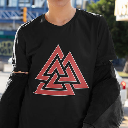 Valknut Viking Graphic T-Shirt | Norse Asgard Triangle Symbol Tee