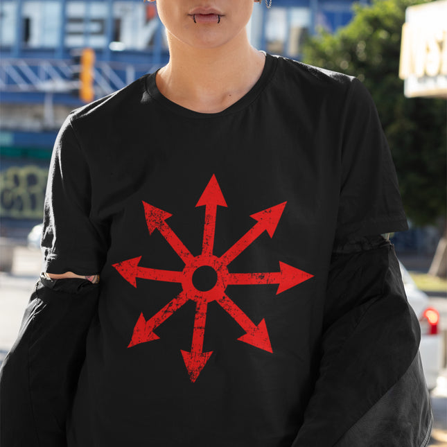 Chaos Star Celestial Mythology T-Shirt | Cosmic Nebula Art Unisex Tee