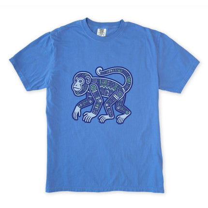 Mayan Monkey T-Shirt | Tribal Geometric Symbol Ancient Art Unisex Tee Shirt