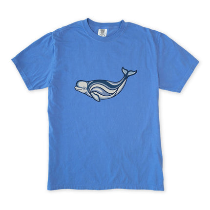 Inuit Inspired Beluga Whale T-Shirt | Indigenous Art Marine Graphic Tee Shirt