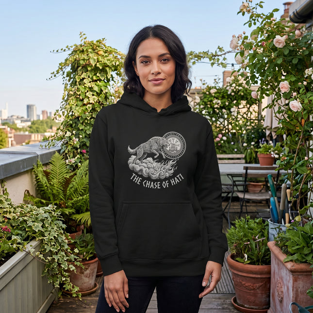 Chase of Hati Norse Mythology Hoodie | Mythical Beast Tattoo Graphic